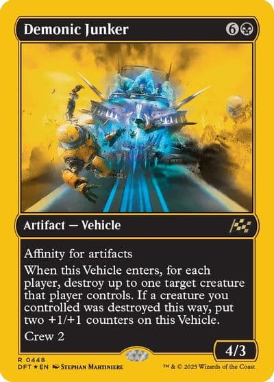 Demonic Junker First Place Foil Aetherdrift Magic card