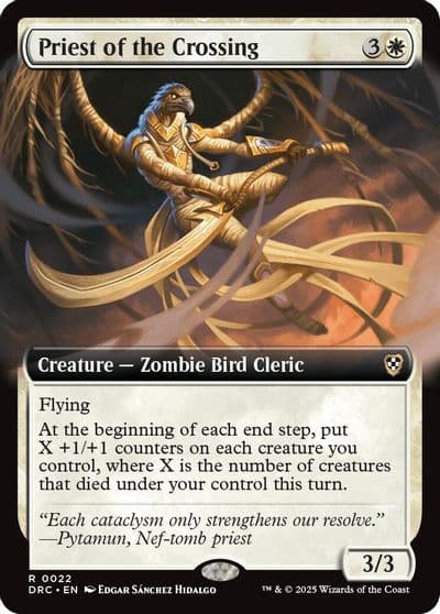 Priest of the Crossing Extended Art Commander: Aetherdrift Magic card