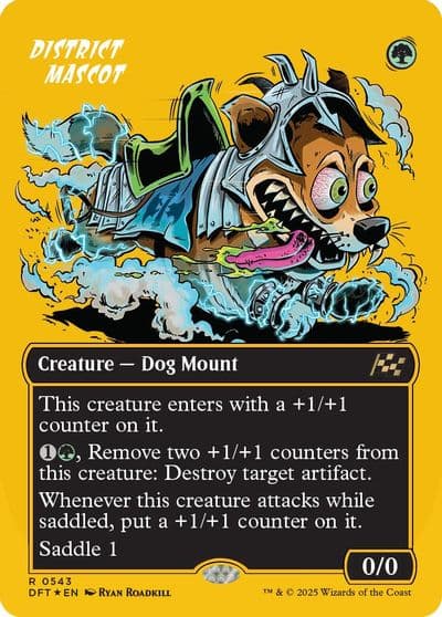District Mascot Borderless First Place Foil Aetherdrift Magic card