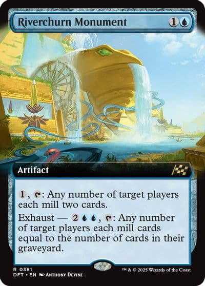 Riverchurn Monument Extended Art Aetherdrift Magic card