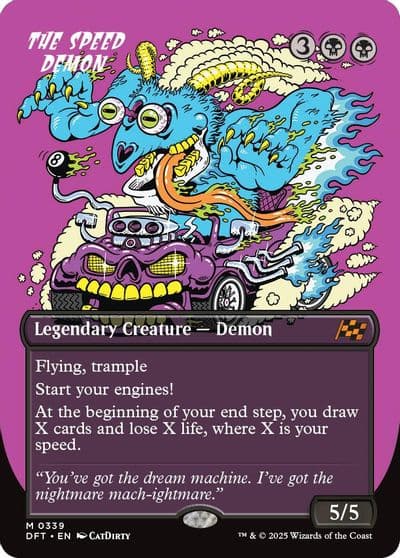 The Speed Demon Borderless Aetherdrift Magic card