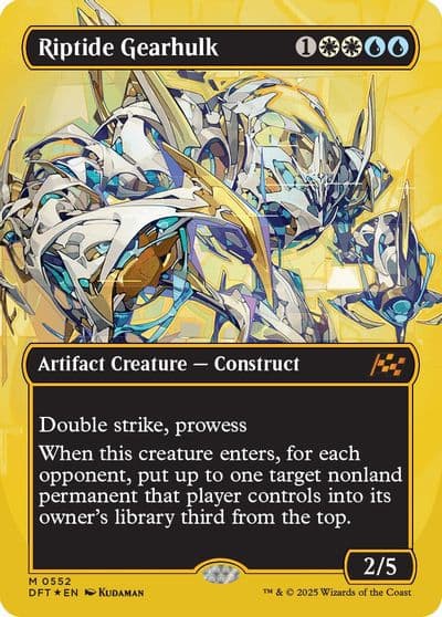 Riptide Gearhulk Borderless First Place Foil Aetherdrift Magic card