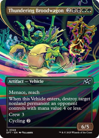 Thundering Broodwagon Borderless Aetherdrift Magic card