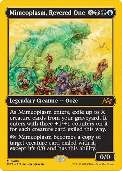 Mimeoplasm Revered One First Place Foil Aetherdrift Magic card