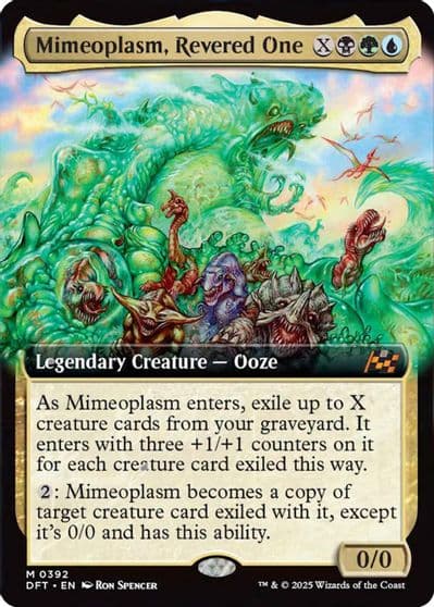 Mimeoplasm Revered One Extended Art Aetherdrift Magic card