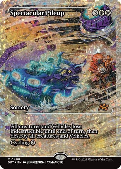 Spectacular Pileup Showcase Fracture Foil Aetherdrift Magic card