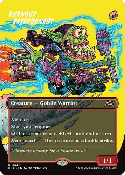 Burnout Bashtronaut Borderless Aetherdrift Magic card