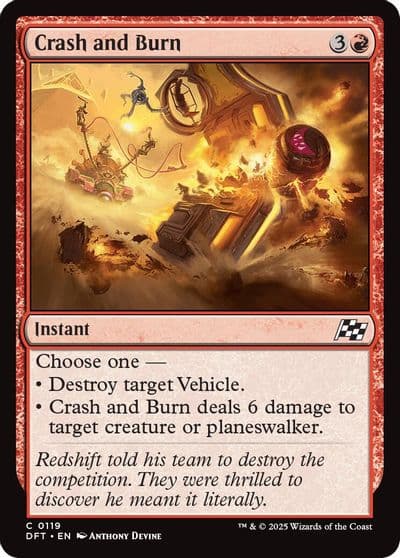 Crash and Burn Aetherdrift Magic card