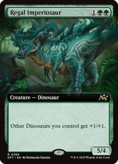 Regal Imperiosaur Extended Art Aetherdrift Magic card
