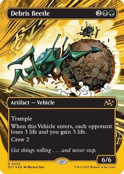 Debris Beetle Borderless First Place Foil Aetherdrift Magic card