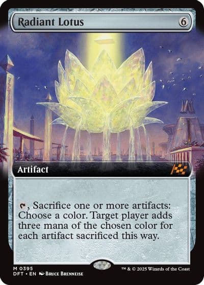 Radiant Lotus Extended Art Aetherdrift Magic card