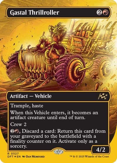 Gastal Thrillroller Borderless First Place Foil Aetherdrift Magic card