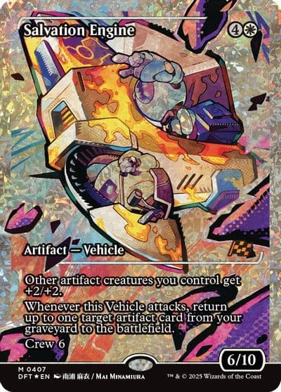 Salvation Engine Showcase Fracture Foil Aetherdrift Magic card