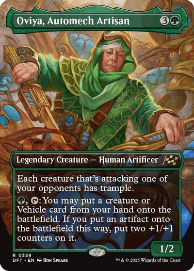 Oviya Automech Artisan Borderless Aetherdrift Magic card