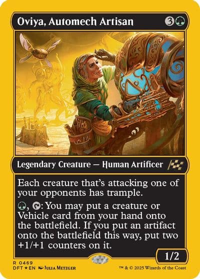 Oviya Automech Artisan First Place Foil Aetherdrift Magic card