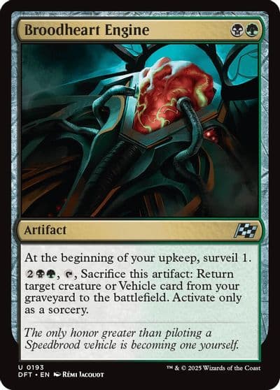 Broodheart Engine Aetherdrift Magic card
