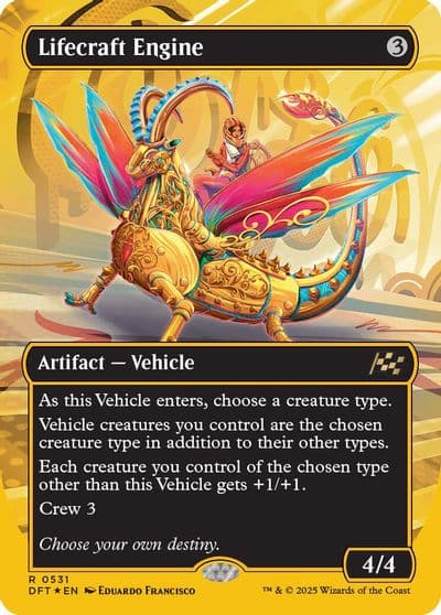 Lifecraft Engine Borderless First Place Foil Aetherdrift Magic card
