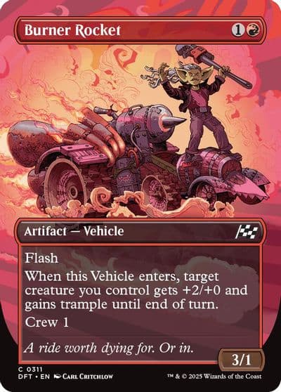 Burner Rocket Borderless Aetherdrift Magic card