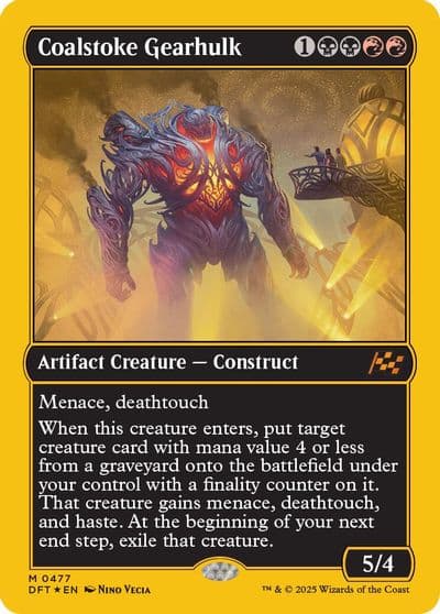 Coalstoke Gearhulk First Place Foil Aetherdrift Magic card