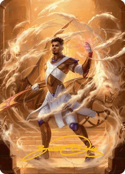 Basri Tomorrows Champion Art Card Gold Stamped Signature Art Series: Aetherdrift Magic card