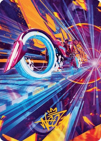 Spotcycle Scouter Art Card Gold Stamped Signature Art Series: Aetherdrift Magic card
