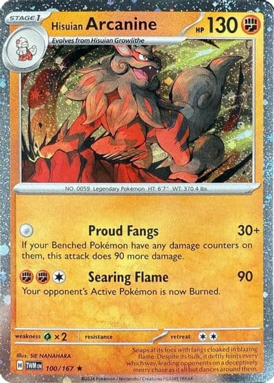 Hisuian Arcanine (Cosmos Holo) Blister Exclusives Pokemon card