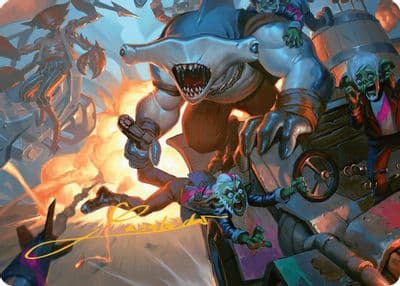 Trade the Helm Art Card Gold Stamped Signature Art Series: Aetherdrift Magic card