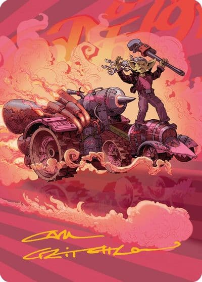 Burner Rocket Art Card Gold Stamped Signature Art Series: Aetherdrift Magic card
