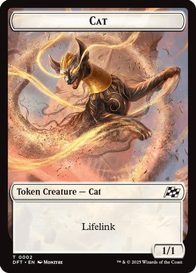 Cat Thopter 0010 Double Sided Token Aetherdrift Magic card