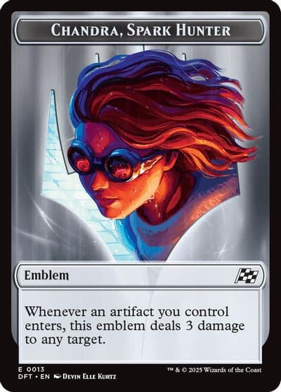 Emblem Chandra Spark Hunter Vehicle Double Sided Token Aetherdrift Magic card
