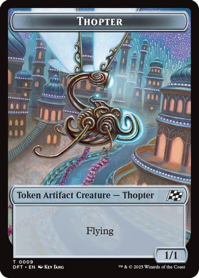 Thopter 0009 Treasure Double Sided Token Aetherdrift Magic card