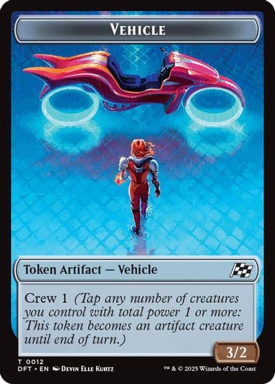 Vehicle Pilot Double Sided Token Aetherdrift Magic card