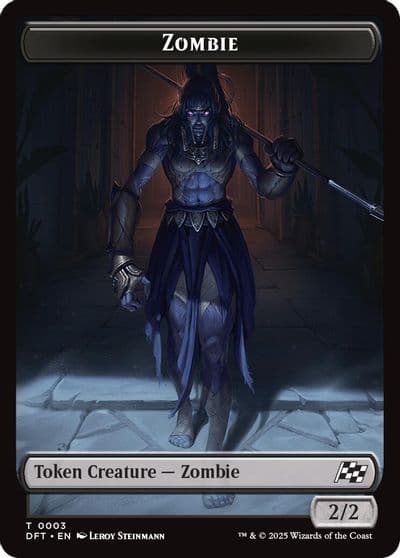 Zombie 0003 Pilot Double Sided Token Aetherdrift Magic card