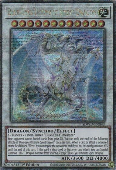 Blue Eyes Ultimate Spirit Dragon Quarter Century Secret Rare Structure Deck: Blue-Eyes White Destiny Yu-Gi-Oh! card