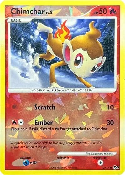 Chimchar Cracked Ice Holo POP Series 8 Pokemon card