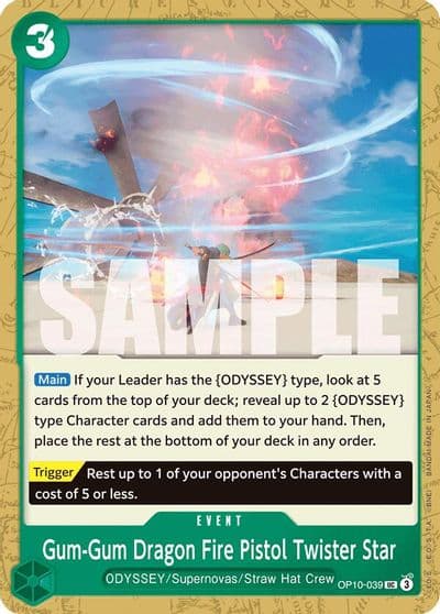 Gum Gum Dragon Fire Pistol Twister Star Royal Blood One Piece card