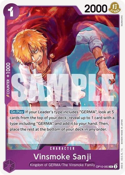 Vinsmoke Sanji Royal Blood One Piece card