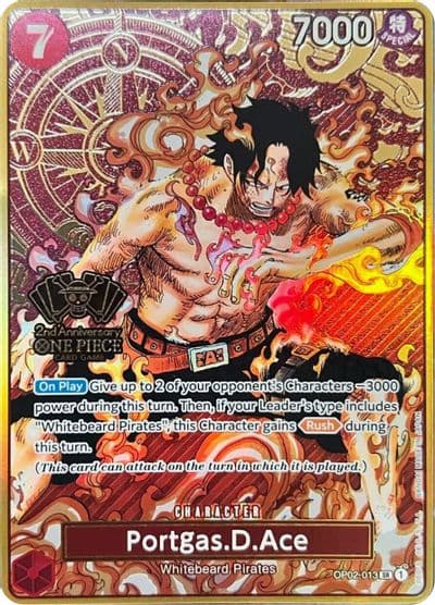 PortgasDAce One Piece Japanese Version 2nd Anniversary Set One Piece Promotion Cards One Piece card