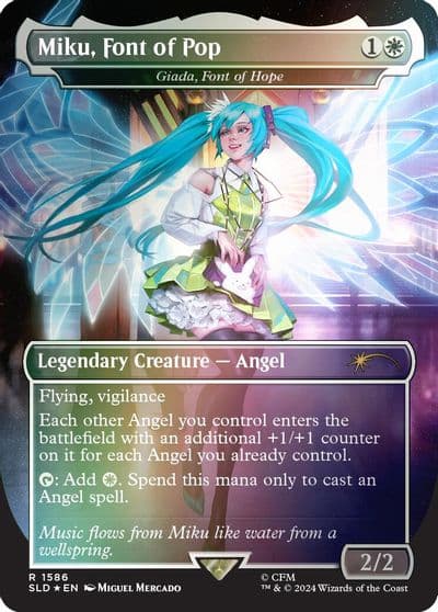 Miku Font of Pop Giada Font of Hope Rainbow Foil Secret Lair Drop Series Magic card
