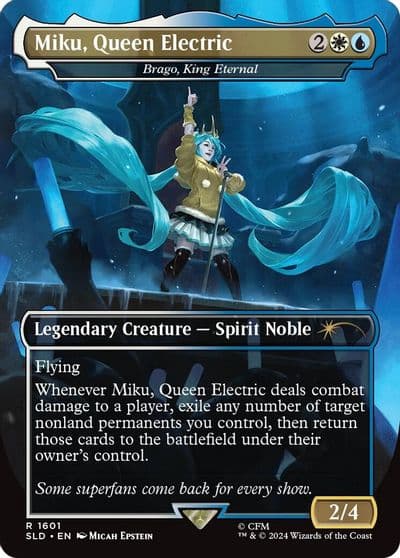Miku Queen Electric Brago King Eternal Secret Lair Drop Series Magic card