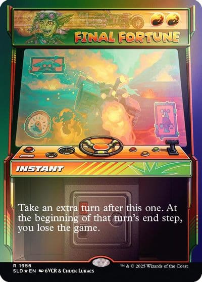 Final Fortune Rainbow Foil Secret Lair Drop Series Magic card