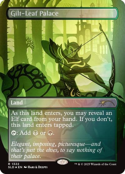 Gilt Leaf Palace Rainbow Foil Secret Lair Drop Series Magic card