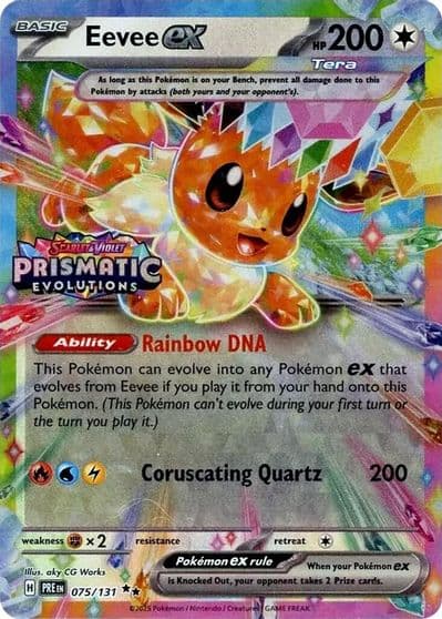 Eevee ex (Prismatic Evolutions Stamp) Miscellaneous Cards & Products Pokemon card