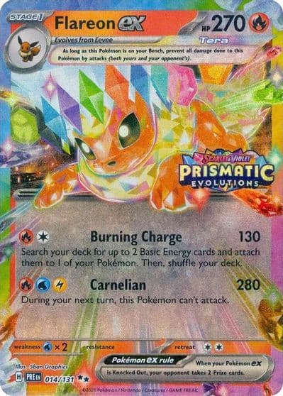 Flareon ex (Prismatic Evolutions Stamp) Miscellaneous Cards & Products Pokemon card