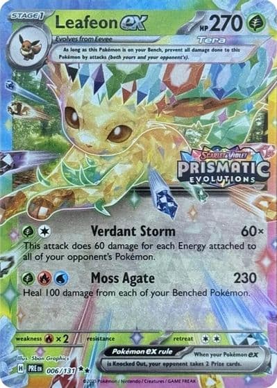 Leafeon ex (Prismatic Evolutions Stamp) Miscellaneous Cards & Products Pokemon card