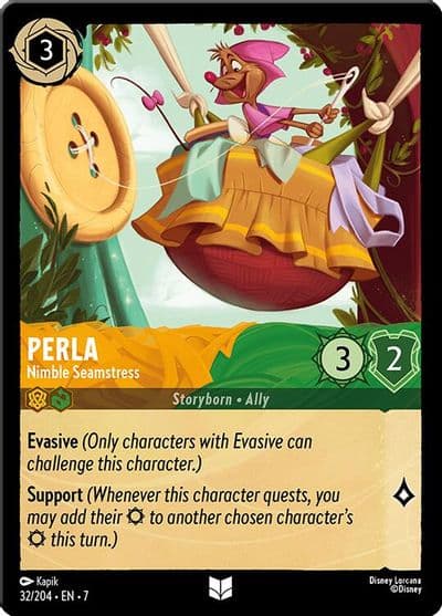 Perla Nimble Seamstress Archazia's Island Lorcana card