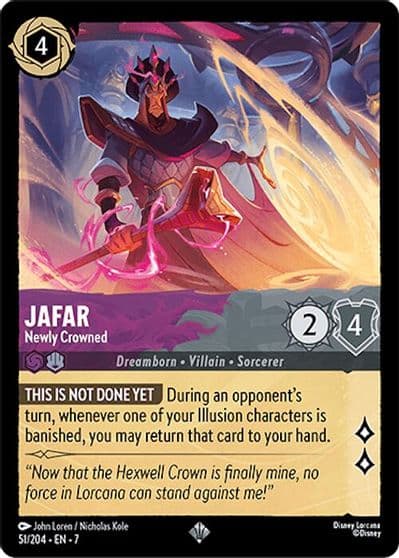 Jafar Newly Crowned Archazia's Island Lorcana card