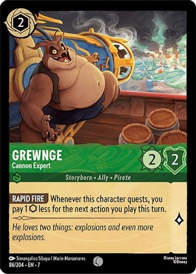 Grewnge Cannon Expert Archazia's Island Lorcana card