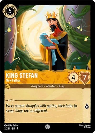 King Stefan New Father Archazia's Island Lorcana card