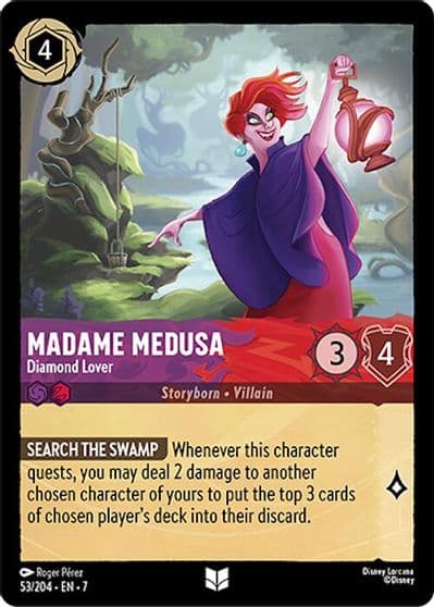 Madame Medusa Diamond Lover Archazia's Island Lorcana card